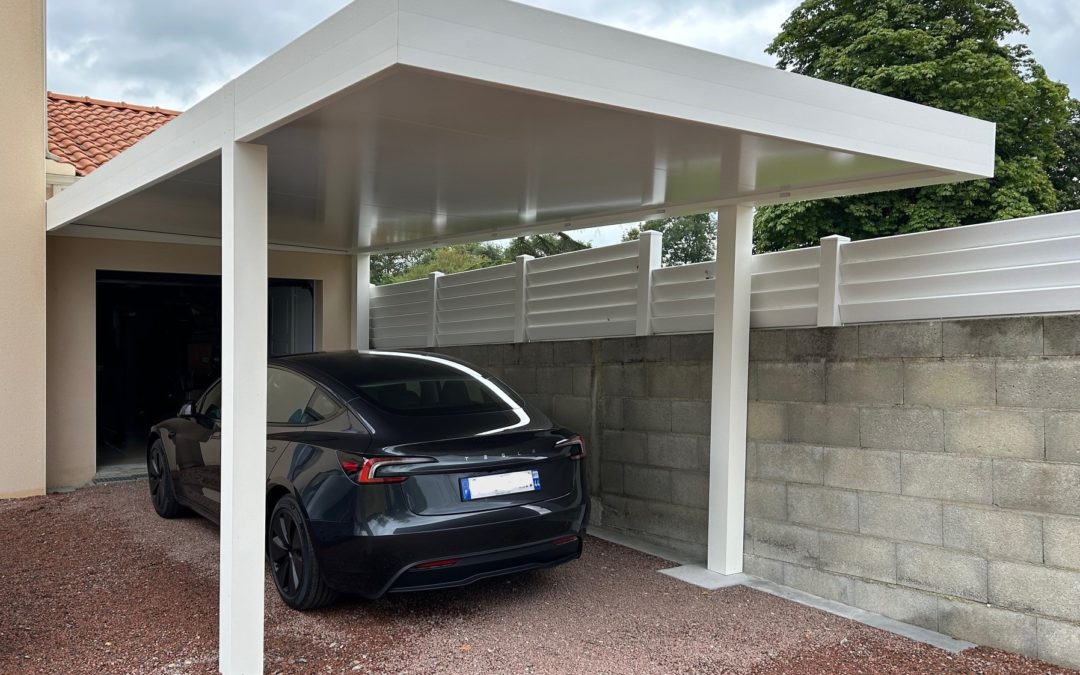 Carport solaire aluminium à Vertou (44120)
